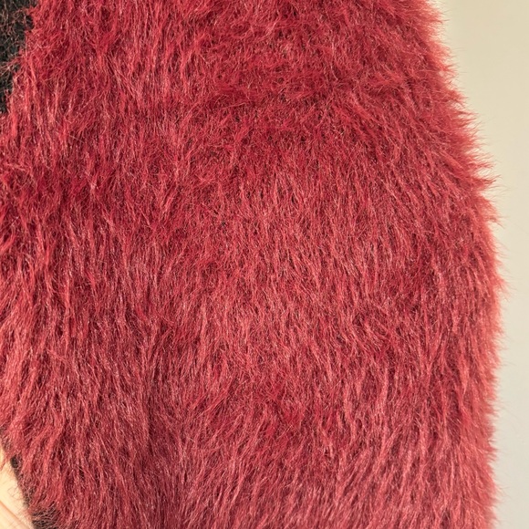 Long, fuzzy Curations open front cardigan, duster. 1X - Picture 5 of 10